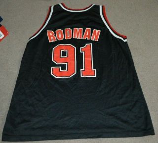 Vtg Dennis Rodman Chicago Bulls Champion NBA Basketball Jersey 48 3