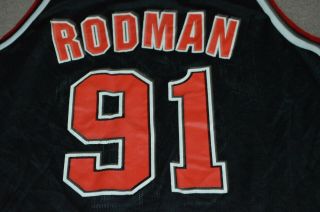 Vtg Dennis Rodman Chicago Bulls Champion NBA Basketball Jersey 48 4