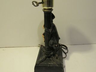 Drunk Man On Lamp Post Charlie Chaplin Metal Lamp Vintage With Music box 2