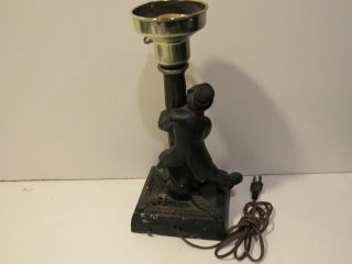 Drunk Man On Lamp Post Charlie Chaplin Metal Lamp Vintage With Music box 4