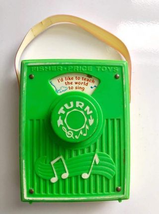 Vintage Fisher Price Music Box Pocket Radio I 