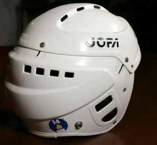 Vintage Jofa 390sr Hockey Helmet St.  Louis Blues 14 Fund Sticker 390 White