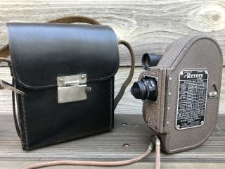 Vintage Revere 8mm Film Camera Model 88 Black Leather Case