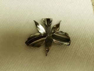 Vintage Hector Aguilar Taxco Sterling Silver 940 Large Flower Pin Hallmark