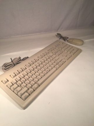 Vintage Apple Design M2980 Macintosh Desktop Keyboard & Apple Bus Mouse Ii M2706