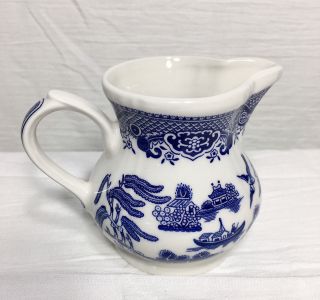 Vintage Blue & White Churchill China Creamer - Blue Willow England
