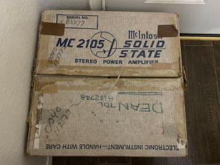 Rare Mcintosh Mc2105 Stereo Amplifier Box - Box Only -