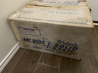 Rare McIntosh MC2105 Stereo Amplifier Box - BOX ONLY - 2
