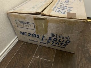 Rare McIntosh MC2105 Stereo Amplifier Box - BOX ONLY - 3