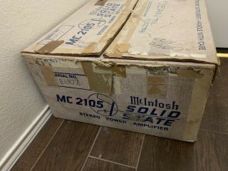 Rare McIntosh MC2105 Stereo Amplifier Box - BOX ONLY - 5