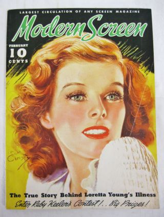 Modern Screen Vol 12 3 February 1936 Katharine Hepburn Vintage Hollywood