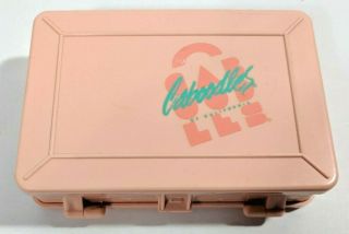 Vintage Caboodles Mini Double Sided Storage Case Peachy Pink For Jewelry 80s/90s