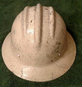 Vintage Ed Bullard Fiberglass Hard Hat Full Brim Hard Boiled Iron Worker