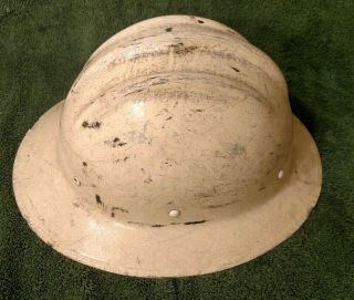 Vintage Ed Bullard Fiberglass Hard Hat Full Brim Hard Boiled Iron Worker 2