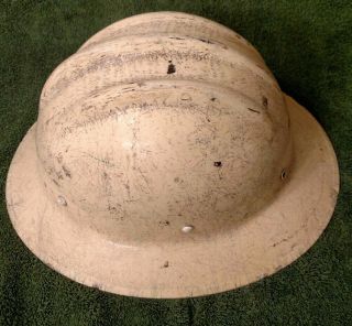 Vintage Ed Bullard Fiberglass Hard Hat Full Brim Hard Boiled Iron Worker 3