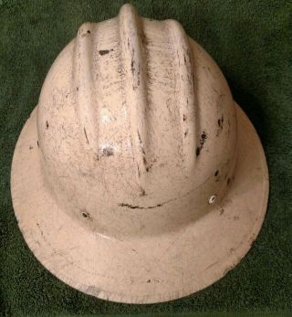 Vintage Ed Bullard Fiberglass Hard Hat Full Brim Hard Boiled Iron Worker 4