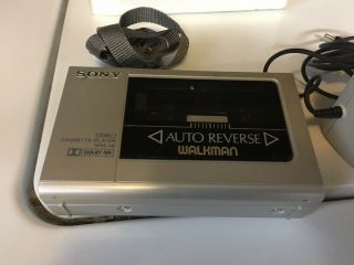 Vintage Sony Walkman Cassette Player Power Adapter For Repair Needs Belt Strap 2