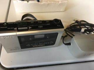 Vintage Sony Walkman Cassette Player Power Adapter For Repair Needs Belt Strap 4