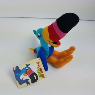 Kellogg Fruit Loops Toucan Sam Bird 1997 Plush Stuffed Animal Toy Vintage W/tag