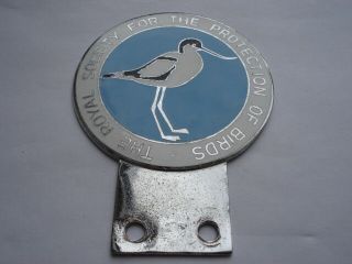 C1960s Vintage The Royal Society For The Protection Of Birds Car Badge