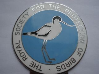 C1960S VINTAGE THE ROYAL SOCIETY FOR THE PROTECTION OF BIRDS CAR BADGE 2