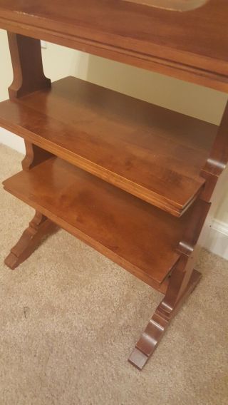 Vintage Tell City Chair Co.  Small Side Table w Tray Bedside Table Andover 6