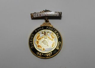 Queens Park Fc - Vintage Large Enamel Centenary 1967 Badge.