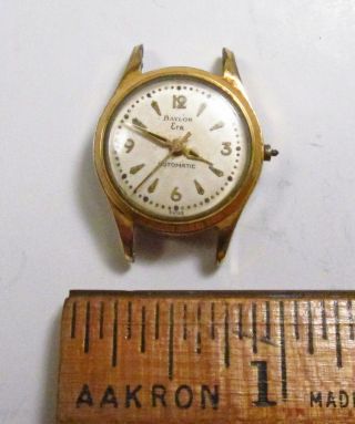 Vintage Baylor Swiss 17 Jewel Automatic Mechanical Womens Watch As - Is,  Band