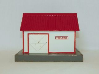 Vintage American Flyer 585 Metal Tool Shed In Shape 1950s Painted Roof