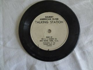 Vintage Gilbert American Flyer Talking Station Record Haven Connecticut
