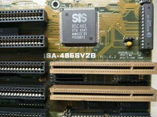 Vintage PC/AT Motherboard ISA - 486SV2B REV.  6.  2 VESA VLB 486DX,  486DX2,  OverDrive 5