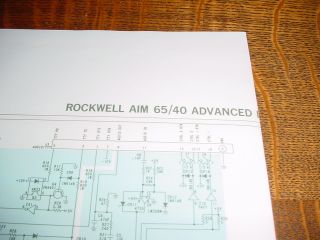 Rockwell AIM - 65/40 6502 CPU 40 Column Mainboard Schematic Reprint - 24 