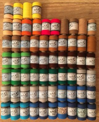 Vtg Lof Of 64 Needle Magic Acrylic Yarn Thread - Needle Punch Craft Embroidery