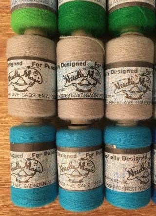 VTG Lof of 64 Needle Magic Acrylic Yarn Thread - Needle Punch Craft Embroidery 2