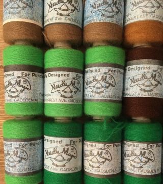 VTG Lof of 64 Needle Magic Acrylic Yarn Thread - Needle Punch Craft Embroidery 3