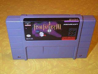 Vintage Nintendo Game Cartridge Final Fantasy Iii - Squaresoft -