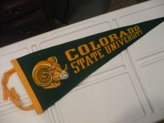 Colorado State Rams Vintage Felt Pennant,  8 X 23.  5 "