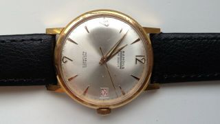 Mens Vintage Ramona Automatic 25 Jewels Gold Plated Swiss Made Calendar Watch