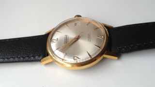 MENS VINTAGE RAMONA AUTOMATIC 25 JEWELS GOLD PLATED SWISS MADE CALENDAR WATCH 3