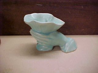 Vintage Nm Marked Teal Colored Hand Vase -