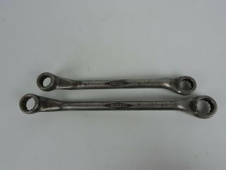 Two Vintage Vincent Motorcycle Ring Spanners 5/16 1/4 3/8 W Whitworth