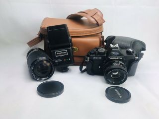 Yashica Fx - 3 Slr Film Camera 50mm Lens Vintage Bag Lens
