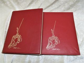 1965 Salvador Dali Color Plates In Rare 2 Volume Set Of Don Quijote De La Mancha
