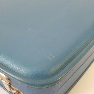 Vintage Blue Suitcase 1960s Luggage Burlesque Case Valise 4