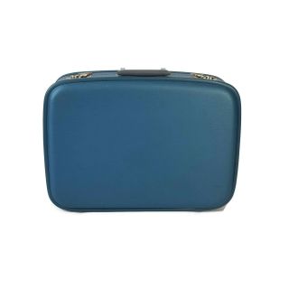 Vintage Blue Suitcase 1960s Luggage Burlesque Case Valise 5
