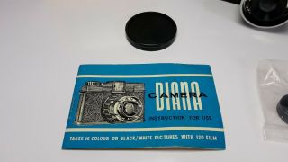 Vintage Diana Camera No.  151 120 Roll Film Camera Lens Cap and Strap 4