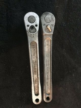 Set Of 2 Vintage Snap - On Ratchet Wrench 