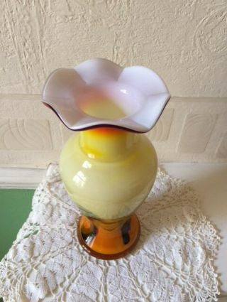 Vintage Art Glass Vase Murano 