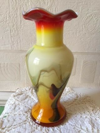 Vintage Art Glass Vase Murano 