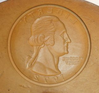 Vintage 9” Rubber Spin Casting Mold Big George Washington Quarter Coin Medallion